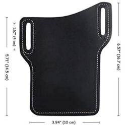 EASYANT PU Leather Cell Phone Holster Universal Case Sheath with Belt Hole Black