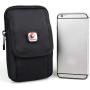 VIIGER Multipurpose Canvas Vertical Smartphone Pouch Cell Phone Holster with Belt Loop Pouch Bag Belt Pouch for Men iPhone 11 Pro Max Holster Case Phone Belt Holder for iPhone Xs Max/Xr/6s/7/8 Plus