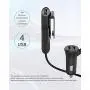 Wishinkle UL Certified 4 Port Multi USB Passenger 4.92ft Car Charger, Front Back/Rear Seat 4.8A Adapter, Compatible for iPhone Xs/Max/XR/X/8, iPad Pro/Air 2/Mini, Samsung Galaxy Note9/S9/S9+ and More