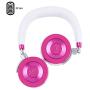 JuniorJams Volume Limiting Headphones for Kids 3+ Protect Hearing – Foldable & Adjustable Bluetooth Wireless Headphones for Tablets, Smartphones, PCs – 22-Hour Battery Life by Puro Sound Labs, Pink