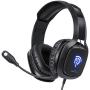 EasySMX Gaming Headset for Xbox One S, X, PS4, PC with Soft Breathing Earmuffs, Audio Stereo Sound, Adjustable Mic, Comfortable Mute & LED Lights, Xbox Headset for Laptop, Nintendo Switch (Blue)