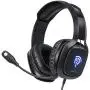 EasySMX Gaming Headset for Xbox One S, X, PS4, PC with Soft Breathing Earmuffs, Audio Stereo Sound, Adjustable Mic, Comfortable Mute & LED Lights, Xbox Headset for Laptop, Nintendo Switch (Blue)