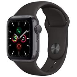 Apple Watch Series 5 (GPS, 44MM) - Space Gray Aluminum Case with Black Sport Band (Renewed)