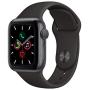 Apple Watch Series 5 (GPS, 44MM) - Space Gray Aluminum Case with Black Sport Band (Renewed)