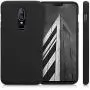 kwmobile TPU Silicone Case Compatible with OnePlus 6 - Soft Flexible Rubber Protective Cover - Black
