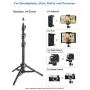 Phone Tripod, 51" Extendable Tripod Stand with Universal Cell Phone/Tablet Holder, Remote Shutter, Compatible with Smartphone & Tablet & Camera for Selfies/Video Recording/Vlogging/Live Streaming Phone Tripod, 51" Extendable Tripod Stand with Universal Cell Phone/Tablet Holder, Remote Shutter, Compatible with Smartphone & Tablet & Camera for Selfies/Video Recording/Vlogging/Live Streaming