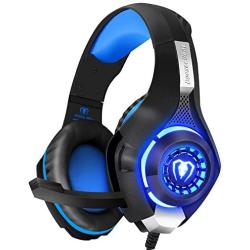 BlueFire Professional 3.5mm PS4 Gaming Headset Headphone with Mic and LED Lights for Playstation 4, Xbox one,Laptop, Computer (Blue)