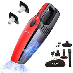 Handheld Vacuum Cordless, MECO Cordless Vacuum【2020 Upgraded Version】 Rechargeable Wet and Dry 800ml Dust Box Two Speeds Adjustable, Dual Filter, Carrying Bag Included for Car Home Pet Hair