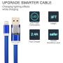 3ft Visible Flowing LED USB Cable Sync Data Fast Charger Cord for iPhone 11/iPhone Xs MAX/XR/ /8/8 Plus/7/7 Plus/6/6 Plus, iPod and iPad and More-with Cell Phone Finger Ring Stand（Blue