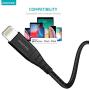 iPhone Charger 6ft, Apple MFi Certified Lightning Cable, Braided Nylon High-Speed Cable for iPhone 11/11 Pro/11 Pro Max/X/XS/XR/XS Max/8/7/6/5S/SE, AirPods/Pro, iPad Mini/Air and More - Black