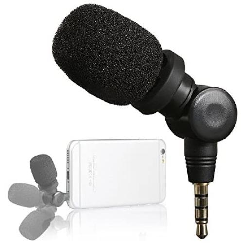 Saramonic SmartMic Mini Condenser Flexible Microphone for Smartphones,Vlogging Microphone for iPhone and YouTube Video, Mic for iOS Apple iPhone 7 7s 8 X 11 6 6s iPad and Android Phone
