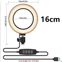 chiak Practical USB Interface Brightness Adjustable Fill Light Beauty Lamp On-Camera Video Lights