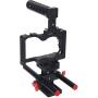 Acouto Camera Stabilizer Cage Kit, Aluminum Alloy Film Movie Making Kit with Top Handle Follow Focus Rods Accessory for Sony A6500 Acouto Camera Stabilizer Cage Kit, Aluminum Alloy Film Movie Making Kit with Top Handle Follow Focus Rods Accessory for Sony A6500
