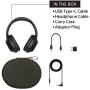 Sony WH-1000XM4 Wireless Industry Leading Noise Canceling Overhead Headphones with Mic for Phone-Call and Alexa Voice Control, Black