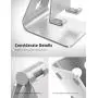 Adjustable Cell Phone Stand, Lamicall Phone Stand : [UPDATE VERSION] Cradle, Dock, Holder Suitable to Switch, iPhone 8 X 7 6 6s Plus 5 5s 5c charging, Accessories Desk, all Android Smartphone - Silver