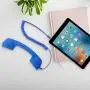 CM Vintage Retro Telephone Handset Cell Phone Receiver MIC Microphone for Cellphone Smartphone, 3.5 mm Socket (Blue)