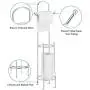Tangkula Toilet Paper Holder Stand, Chrome Finish and Iron Framework, No Assembly Required, Free Standing Toilet Paper Roll Holder with Dispenser for Bathroom Storage (Silver) Tangkula Toilet Paper Holder Stand, Chrome Finish and Iron Framework, No Assembly Required, Free Standing Toilet Paper Roll Holder with Dispenser for Bathroom Storage (Silver)