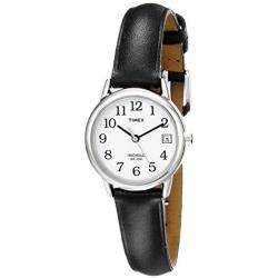 Timex Womens Indiglo Easy Reader Quartz Analog Leather Strap Watch with Date Feature