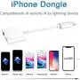 iPhone Adapter,Apple Lightning to 3.5mm Headphone Jack Adapter Dual Ports Dongle Charge Jack+AUX Audio 3.5mm for iPhone SE/11/11 Pro/X/XS/XR/8/7 Plus, Support All iOS System[Apple MFi Certified]