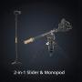 MOZA Slypod 2-in-1 Monopod Slider Motorised Accurate Position Speed Control Advanced Shooting Modes Precision Power Easy Assemble Quality Craftsmanship High Capacity for More Cinematic Possibilities