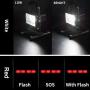 LED Portable Lights - Vaincre Spotlights Work Lights with Magnet Base - 15W 24 LED Built-in Rechargeable Lithium Batteries with USB Ports to Charge Mobile Devices (Black)