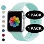 UPOLS Compatible with Apple Watch Band 38mm 42mm 40mm 44mm Sport Band, Silicone Sport Strap Replacement Bands Compatible for iWatch Series 5/4/3/2/1 S/M M/L