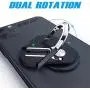 Ultra 360 Phone Mount and Stand by PeekOfUnique, 3-in-1 Design, Car Mount, Fold Out Kickstand, Phone Holder Grip Ring - Official Product (Red)