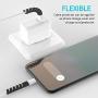 Cable Protector Spiral Phone Cable Saver Lightning Charge, Headphone, USB Cord, PC and Notebook Cable Protector, Fit for All Cell Phone - 8 PCS (Black)