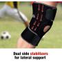 ACE Adjustable Knee Brace with Dual Side Stabilizers, Helps support weak, injured, arthritic or sore knee, Satisfaction Guarantee, One Size Fits Most