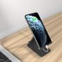 Nicwea Adjustable Cell Phone Stand, Foldable Portable Phone Holder Mobile Phone Mount for Desk Compatible with Samsung Galaxy/iPhone/iPad Mini/Kindle/Tablet, All Smartphones (Black)