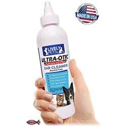 Lively Pets Dog Ear Cleaner and Ear Infection Treatment - Stops Ear Mites, Yeast & Fungal Infections - Broad Spectrum Veterinary Formula