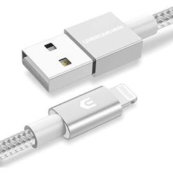 [2020 Upgraded] UNBREAKcable iPhone Charger Cable 6.6ft - [C89 Apple MFI Certified] Nylon Braided USB Fast Charging Cord Lightning Cable for iPhone 11 Pro Xs Max XR X 8 7 6s 6 SE iPad iPod - Silver