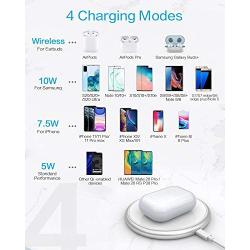 Fast Wireless Charger, Vebach Dubhe1s Qi Certified Wireless Charging Pad 7.5W for iPhone SE 2020/11/11 Pro/11 Pro Max/Xs/Xs Max/XR/X/8/8P, 10W for Samsung Galaxy S20/S10/Note 10/S9, Aluminum Frame