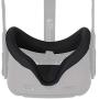 The Combo of VR Face Silicone Cover Mask Pad & Head Strap Pad Cushion Compatible for Oculus Quest Sweatproof Light Blocking (Washable) for Virtual Reality Headset (Black)