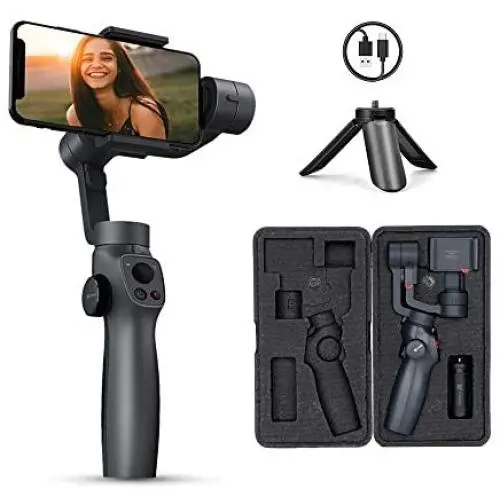FUNSNAP Capture 2 3-Axis Handheld Stabilizing Smartphone Gimbal Mobile Cell Phone Handheld Gimbal Stabilizer YouTube Video Vlog Live Video for iPhone 11 Pro Xs Max Xr X 8 Plus 7 6 Android Smartphone