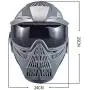 NINAT Tactical Paintball Mask Airsoft Masks Full Face with Lens Goggles Eye Protection for CS Survival Games Airsoft Shooting Halloween Cosplay Safety Mask Black Green Tan Grey