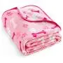 ALLISANDRO 350 GSM-Super Soft and Premium Fuzzy Flannel Fleece Pet Dog Blanket, The Cute Paw and Bone Design Washable Fluffy Blanket for Puppy Cat Kitten Indoor or Outdoor, Pink and Blue ALLISANDRO 350 GSM-Super Soft and Premium Fuzzy Flannel Fleece Pet Dog Blanket, The Cute Paw and Bone Design Washable Fluffy Blanket for Puppy Cat Kitten Indoor or Outdoor, Pink and Blue
