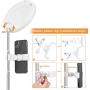 Velouer Selfie Ring Light with Makeup Mirror, with Stand and Mobile Phone Stand, for Live Broadcast/Makeup/YouTube Video/Photography, Compatible with iPhone Android