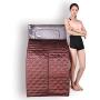 Smartmak Steam Sauna Set, 2L Steamer with Remote Control, Home Full Body One Person Heat Box with Head Cover and Chair kit for Weight Loss &Detox Therapy- Brown