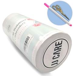 Tear Away Machine Embroidery Stabilizer (10" x 50 Yards) with 1 Pen & Snip, Tearaway Stabilizer for Embroidery, Machine & Hand Sewing 1.8 Ounce Medium Weight Fits 5x7 Hoops