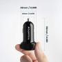 RAMPOW 24W Dual USB Car Charger - [DC 12-24V] 4.8A Fast Car Charger - USB Car Charger Adapter Compatible with iPhone, Samsung, LG, HTC, Sony, Oneplus, Tablets, GPS Devices and More - Black