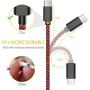 USB Type C Cable 3A Fast Charging 4-Pack (3/6/6/10 FT) Premium Nylon Braided, Compatible Samsung Galaxy S10 S9 S8 Plus Note 10 9 8,Moto Z Z3,LG V50 G8,Other USB C Devices（Red）