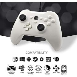 ZD-O Wired Gaming Controller 6 Remappable Multi-Function Buttons for Steam Nintendo Switch,Lapto/PC(Win7-Win10),Android Smartphone Tablet VR TV Box (O-White)