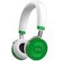 JuniorJams Volume Limiting Headphones for Kids 3+ Protect Hearing – Foldable & Adjustable Bluetooth Wireless Headphones for Tablets, Smartphones, PCs – 22-Hour Battery Life by Puro Sound Labs, Green