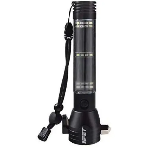 NPET T09 Solar Flashlight Car Flashlight 268 Lumens LED COB Light USB Rechargeable Tactical Multi-function Torch Emergency Tool with Window Breaker Seat Belt Cutter Compass NPET T09 Solar Flashlight Car Flashlight 268 Lumens LED COB Light USB Rechargeable Tactical Multi-function Torch Emergency Tool with Window Breaker Seat Belt Cutter Compass