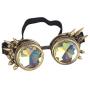 Steampunk Goggles Rainbow Crystal Glass Lens Kaleidoscope Goggles Perfect for Halloween,Cosplay,Photo Prop,Outdoor Sports