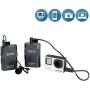 Lavalier Wireless Microphone for Smartphone Camera GoPro, BOYA Universal Lapel Mic for GoPro Hero3 Hero3+ Hero4 iPhone X 8 8 Plus iPad Tablet DSLR Camera Podcast Vlogging Street Interviews YouTube