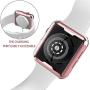 [2-Pack] Julk Case for Apple Watch Series 5 / Series 4 Screen Protector 40mm, 2019 New iWatch Overall Protective Case TPU HD Ultra-Thin Cover for Series 5/4 (1 Rose Pink+1 Transparent)