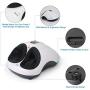 QUINEAR Shiatsu Foot Massager with Heat Compression and Deep Kneading Massage for Circulation and Pain Relief - 6 Massage Intensities 2 Kneading Speeds 2 Heating Levels (White)