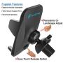 Fugetek Car Vent Phone Mount Holder, Universal Adjustable Cradle, One Touch Close & Release, Durable, Compatible with iPhone 11, XR/XS Max, XS/X, 8/8+, 7/7+, Galaxy S10,S9,S8, HTC, Google (Grey)